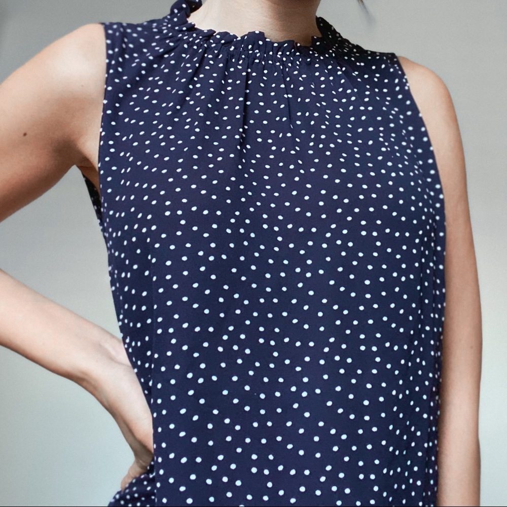 LOFT POLKA DOT BLOUSE
